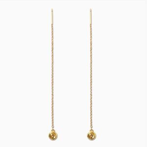 LUV AJ Shell Coil Threader Earring Modern Gold